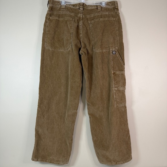 Vintage Y2K Chaps Ralph Lauren Mens 36x30 Tan Corduroy Baggy Carpenter Pants - Picture 3 of 9
